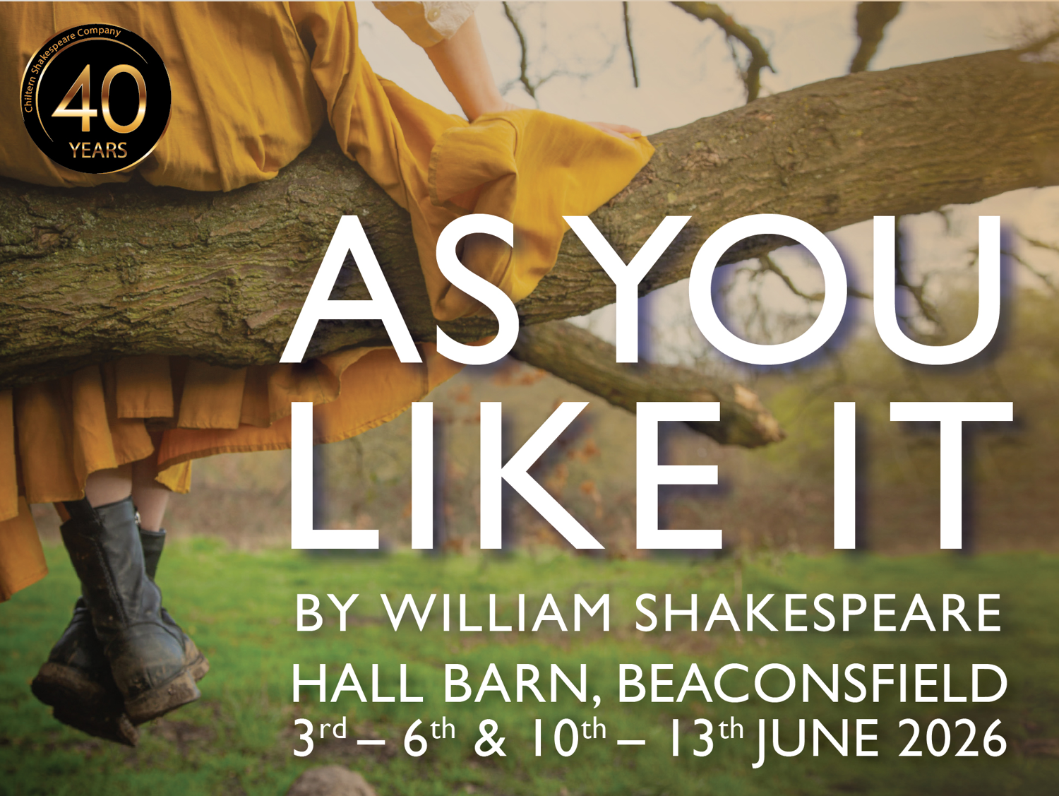 As You Like It 3rd to 6th and 10th to 13th June 2025